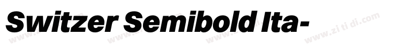 Switzer Semibold Ita字体转换